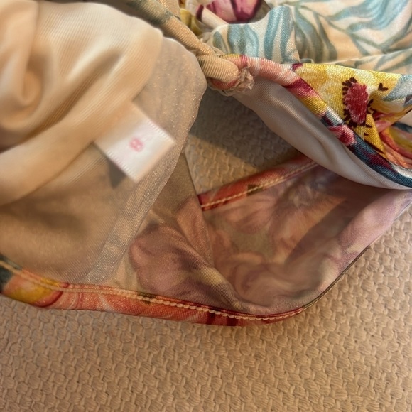 Zimmermann Kids Girls floral Frill Printed Ruffle Bikini Top size 8 - Picture 4 of 5